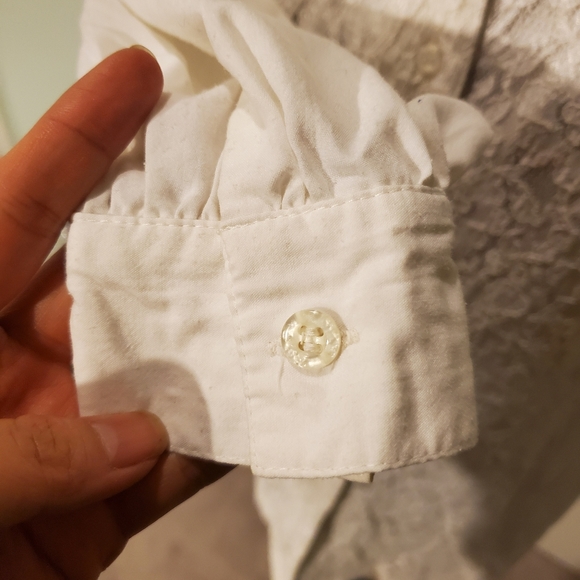 GUC button down lace panel blouse - Picture 2 of 5